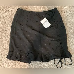 Forever21 Black Polka Dot Cinched Skirt Size M